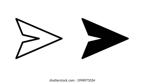 Send message icon vector for web, computer and mobile app