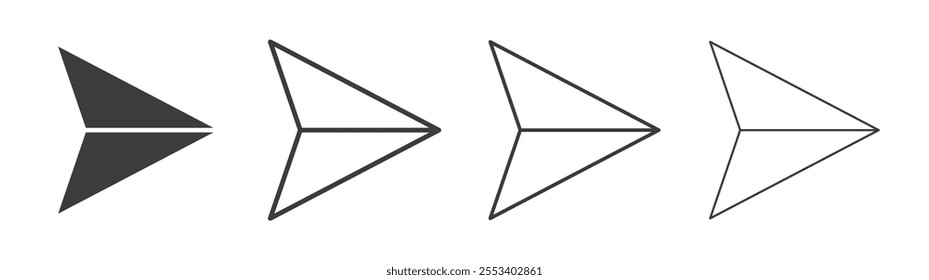 send Message icons collection. vector set in black color