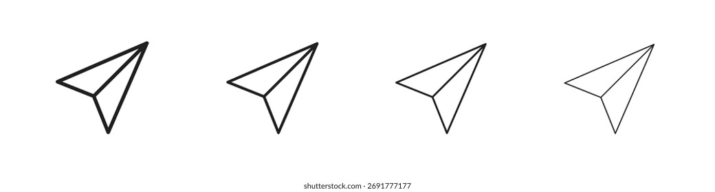 send Message icons illustrations collection on white background. Pixel perfect vector graphics
