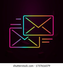 send message, letters nolan icon Simple thin line, outline vector of Marketing and advertising icons for ui and ux, website or mobile application