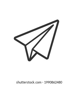 Send message line icon set. Mail