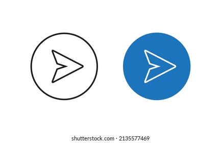 Send Message, Paper Plane Icon Vector in Line Style