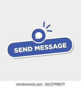 Send Message sticker button label badge flag sign symbol