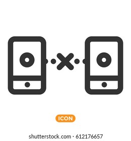 Send Message Vector Icon. Connection Symbol