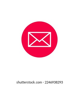 Send messages, emails, and mail in red and white