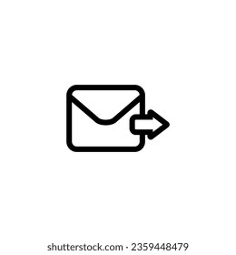 Send messages line icon vector with arrow direction design template and ilustration with editable stroke