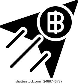 send money glyph icon illustration vector