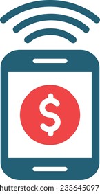 Send Money Glyph Two Color Icon For Personal And Commercial Use.
