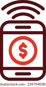 Send Money Glyph Two Color Icon For Personal And Commercial Use.
