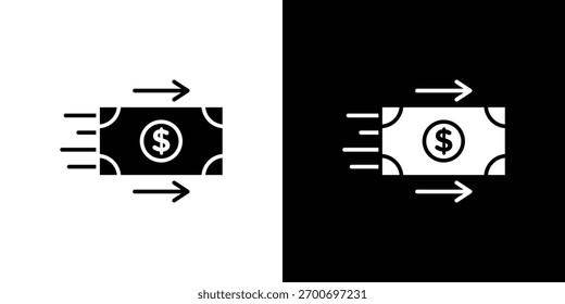 Enviar concepto de diseño de icono de dinero. iconos planos de Vector