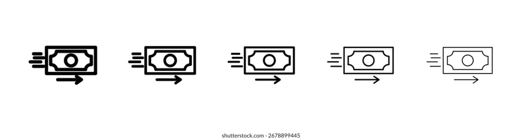Enviar colección de Vector de icono de dinero. EPS 10