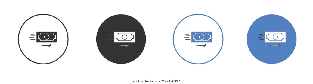 Enviar Vector de icono de dinero. Diseño de ilustración de Plantilla de logotipo