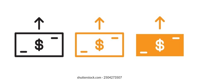 Send money icon web design in vector