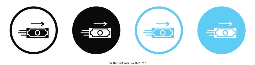 Send money icons design. vector icons for ui designs