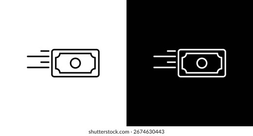 Enviar íconos de dinero. Ilustraciones de símbolos de Vector.