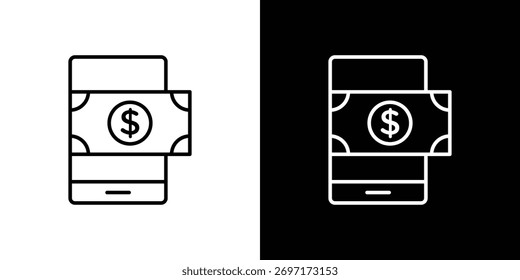 Send money smartphone icon for template logo, vector designs.