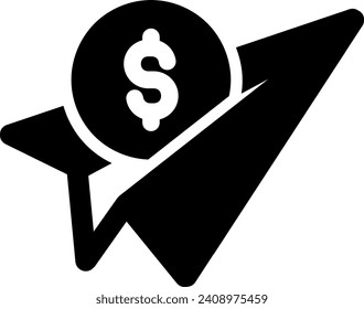 envío de dinero transferencia de dinero avión de papel de transferencia de dinero 17731