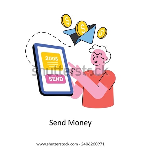 Send Money vector Filled outline Design illustration. Symbol on White background EPS 10 File 