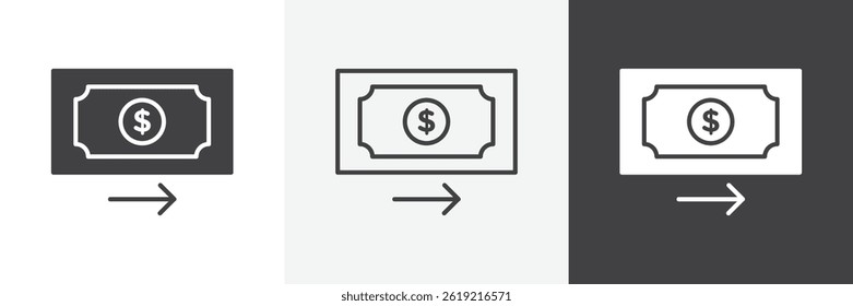 Send money web vector icons