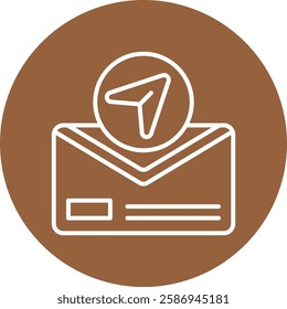 Send Outline Circle Style Icon Design