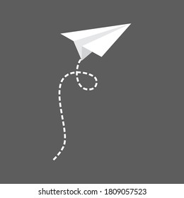 Send paper airplane mark icon Vector illustration