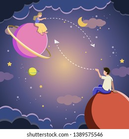 Send paper letters, rockets through the stars, find a lover in the galaxy.