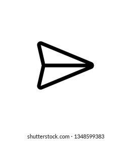 Send, Paper Plane Isolated Vector Flat Icon