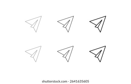 Send or Paper Plane Symbols Vector Design.