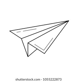 Kawaii Paper Airplanes Cute Hand Drawn Stock Vector (Royalty Free ...