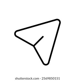 send plane icon, simple flat style, vector illustration symbol sign logo template pictogram, for ui or ux isolated on white for mobile app, editable	