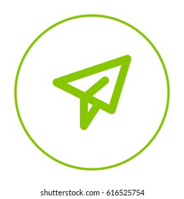 Send plane line vector icon