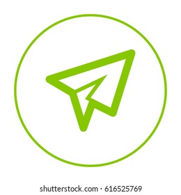 Send plane line vector icon