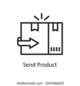 Send Product Vector Outline Icon Design illustration. Product Management Symbol on White background EPS 10 File