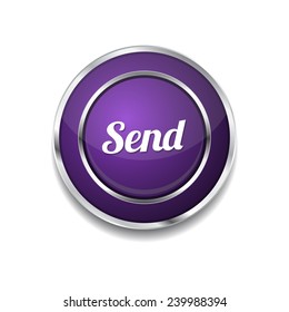 Send Purple Vector Icon Button