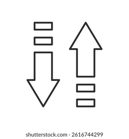 Send and receive arrow icons