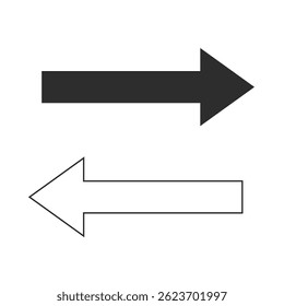 Ícones de seta de envio e recebimento