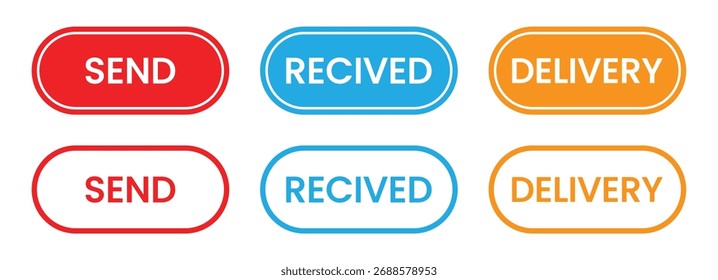 Send, Receive, Delivery  Button Symbol