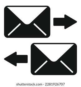 Send receive mail icon simple vector. Call contact. Email page