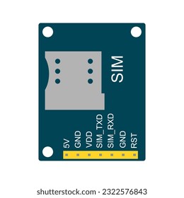 Send Receive SMS or Call with SIM800L GSM Module Vector Illustration: designed to enable seamless sending and receiving of SMS messages and making calls in electronic projects