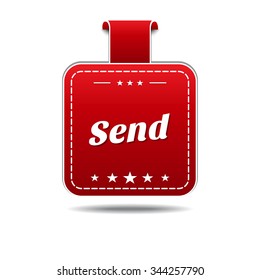 Send Red Vector Icon Design