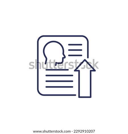 send resume or CV line icon