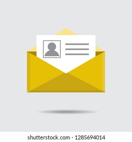 Send resume, E-mail concept