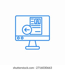 Enviar Vector de signo de icono de currículum