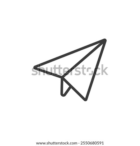 Send sign, icon in line design. Send, sign, mail, message, notification, action, communication on white background vector. Send sign editable stroke icon