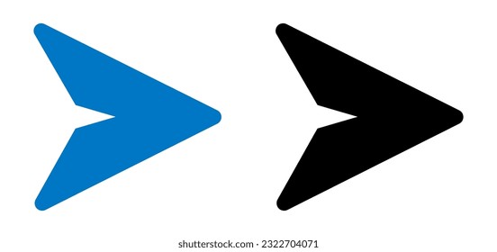Send symbol icon, send message paper airplane sign – stock vector