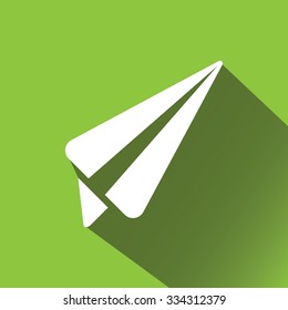 Send symbol long shadow vector icon illustration eps 10