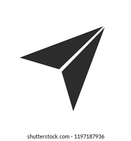 Send symbol, paper airplane icon – vector
