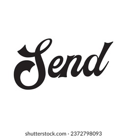 send text on white background.