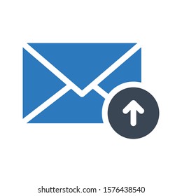 send vector glyph color  icon 