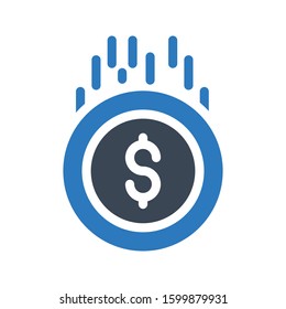 send vector glyph color icon 